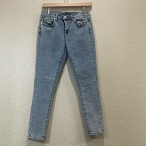 Blank NYC The Great Jones two tone skinny jeans high rise